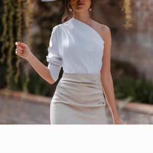 Zara women one arm dress shirt small